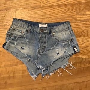 Sexy ONE TEASPOON Cheeky Jean jeans Shorts Size 25